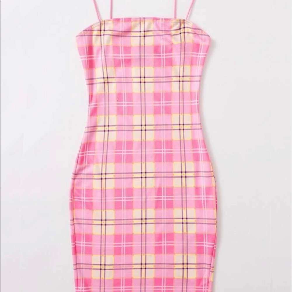 Pink Plaid Casual Dress| sweet and flirty